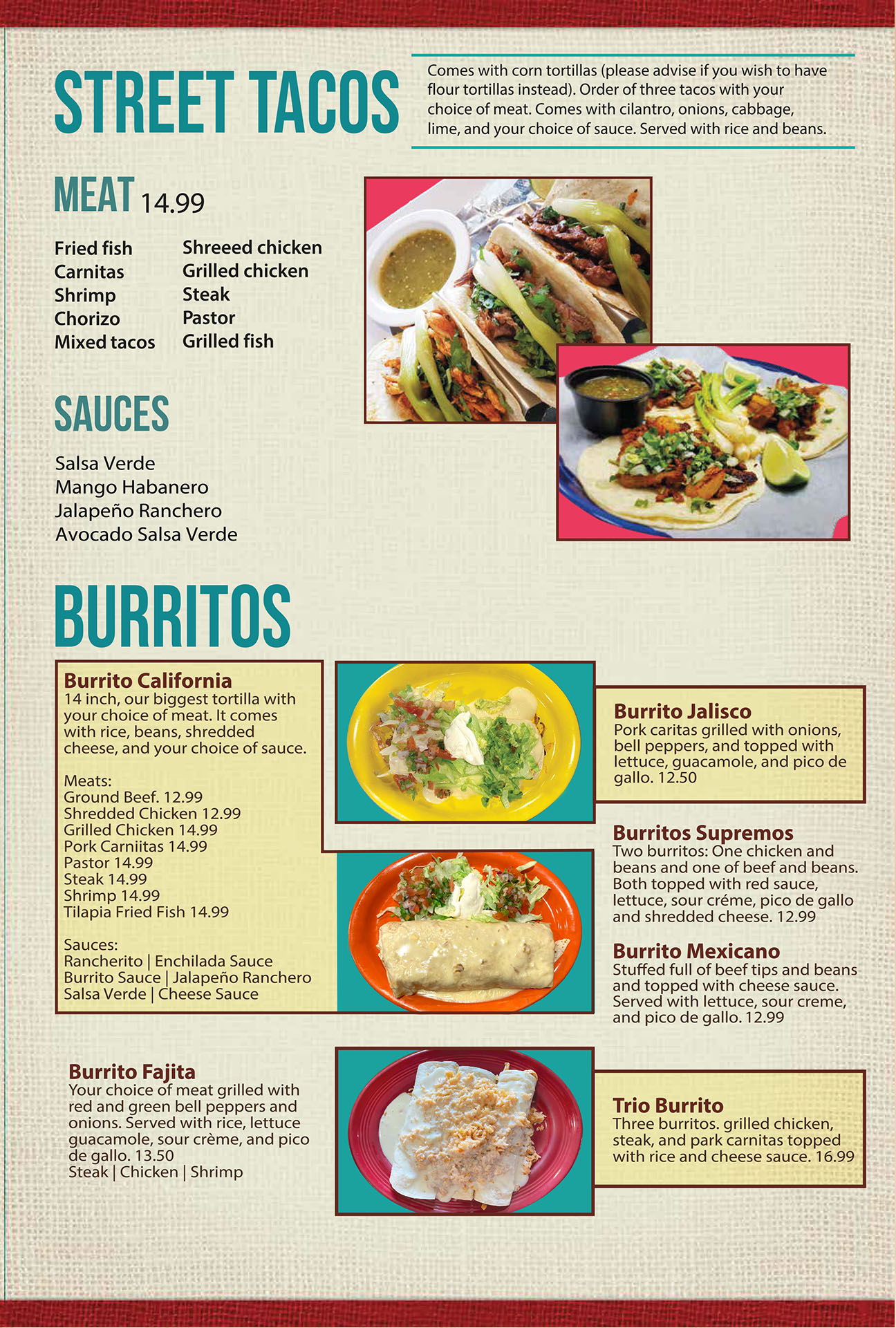 El Jarochito Mexican Restaurant menu image